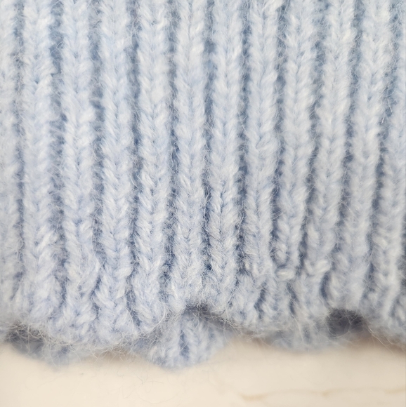Zara Cable Knit Sweater Vest Preppy Cozy Wool Alpaca Blend Light Blue Small - Picture 9 of 13